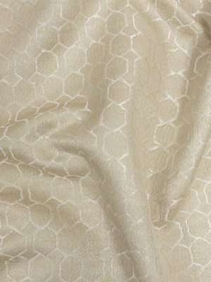 Polyester Jacquard – Champagne Honeycombs – British Imported Polyester Jacquard – Champagne Honeycombs – British Imported