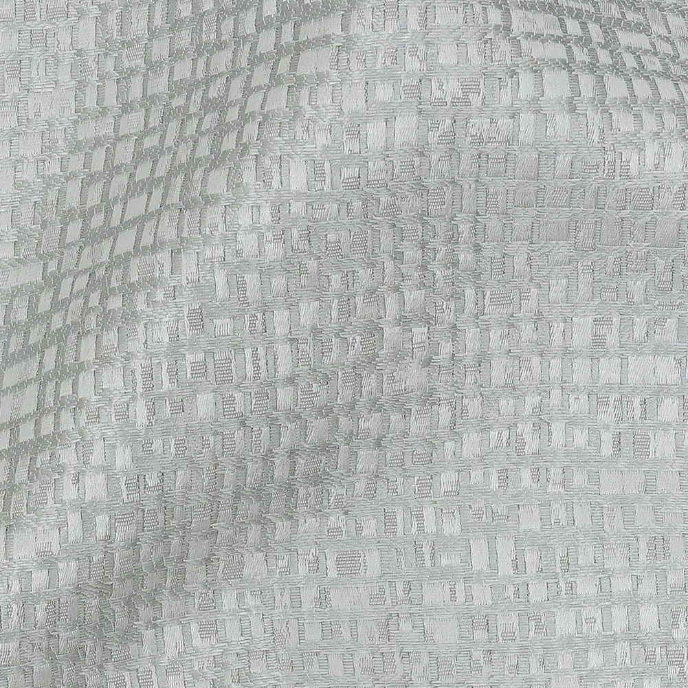 Polyester Jacquard – Platinum Grid – British Imported Polyester Jacquard – Platinum Grid – British Imported