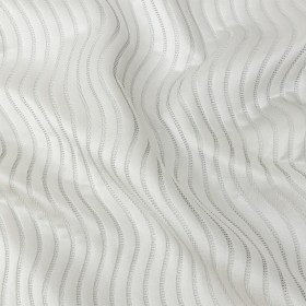 Satin-Faced Jacquard – Platinum Wavy Lines – British Imported Satin-Faced Jacquard – Platinum Wavy Lines – British Imported