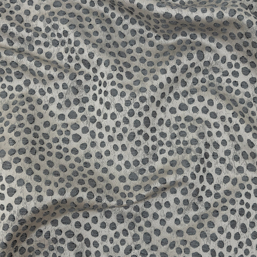 Polyester Jacquard – Pewter Spots – British Imported Polyester Jacquard – Pewter Spots – British Imported
