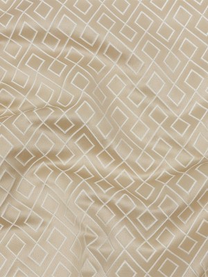 Satin-Faced Jacquard – Champagne Diamond Fret – British Imported Satin-Faced Jacquard – Champagne Diamond Fret – British Imported