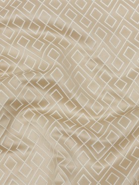 Satin-Faced Jacquard – Champagne Diamond Fret – British Imported Satin-Faced Jacquard – Champagne Diamond Fret – British Imported