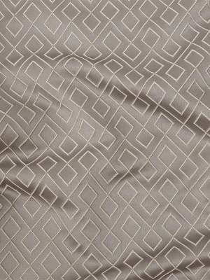 Satin-Faced Jacquard – Graphite Diamond Fret – British Imported Satin-Faced Jacquard – Graphite Diamond Fret – British Imported