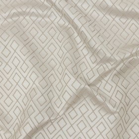 Satin-Faced Jacquard – Taupe Diamond Fret – British Imported Satin-Faced Jacquard – Taupe Diamond Fret – British Imported