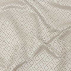 Satin-Faced Jacquard – Taupe Diamond Fret – British Imported Satin-Faced Jacquard – Taupe Diamond Fret – British Imported