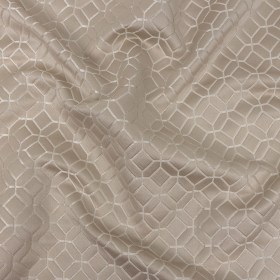 Polyester Jacquard – Champagne Tiled Geometric – British Imported Polyester Jacquard – Champagne Tiled Geometric – British Imported