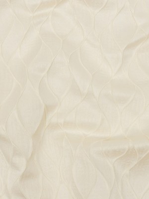 Polyester Jacquard – Ivory Leafy Lines – British Imported Polyester Jacquard – Ivory Leafy Lines – British Imported