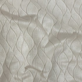 Polyester Jacquard – Platinum Leafy Lines – British Imported Polyester Jacquard – Platinum Leafy Lines – British Imported