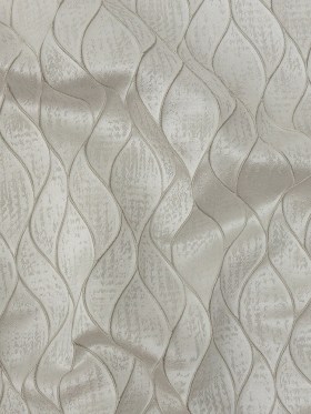 Polyester Jacquard – Platinum Leafy Lines – British Imported Polyester Jacquard – Platinum Leafy Lines – British Imported