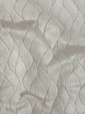 Polyester Jacquard – Platinum Leafy Lines – British Imported Polyester Jacquard – Platinum Leafy Lines – British Imported