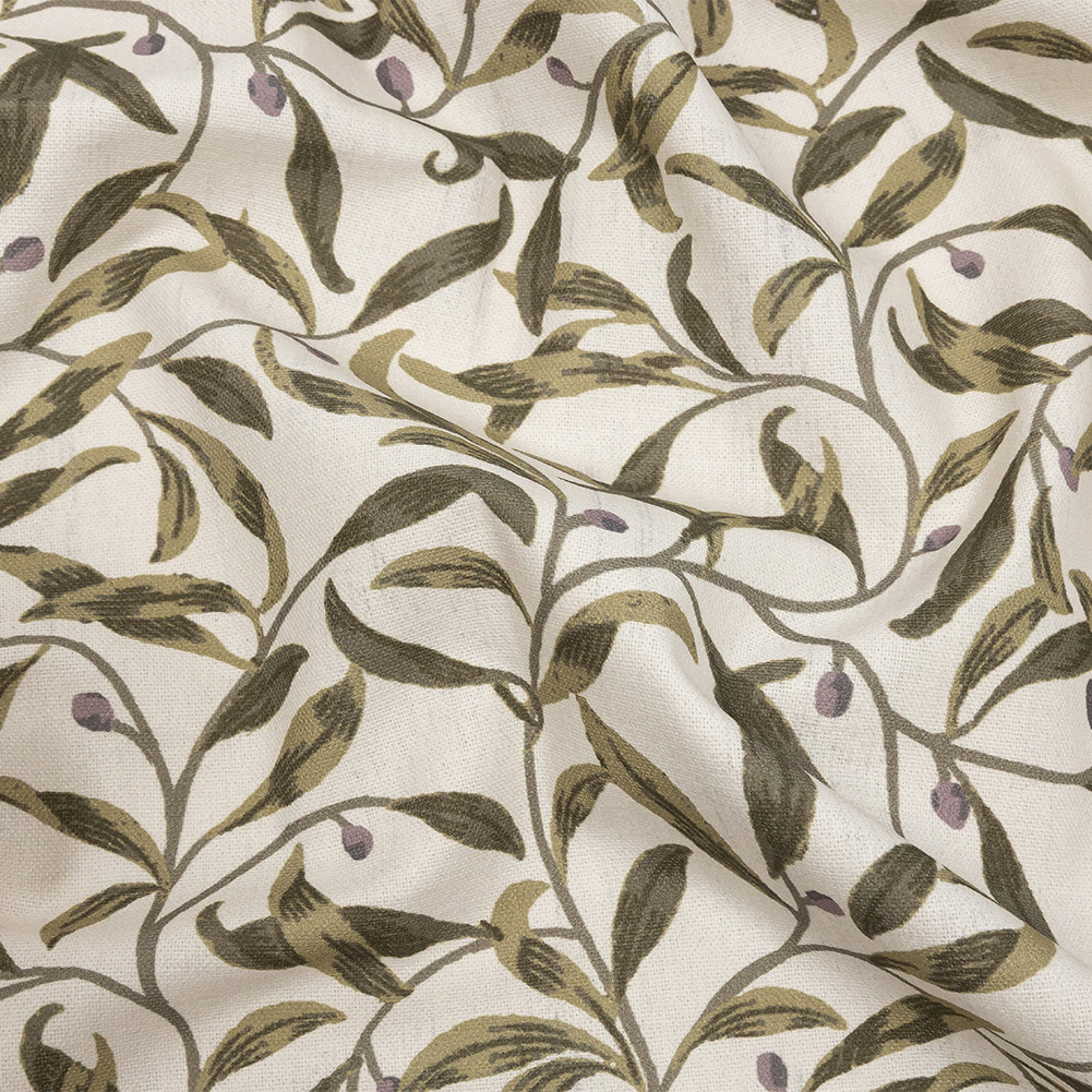 Cotton Canvas Print – Fern Leaves and Buds – British Imported Cotton Canvas Print – Fern Leaves and Buds – British Imported