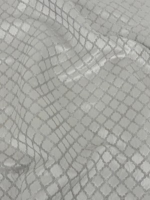 Drapery Jacquard – Platinum Moroccan Quatrefoil – British Imported Drapery Jacquard – Platinum Moroccan Quatrefoil – British Imported
