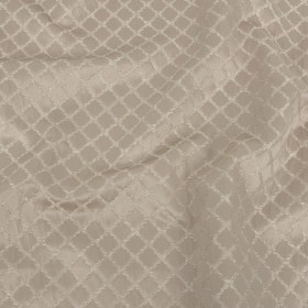 Drapery Jacquard – Taupe Moroccan Quatrefoil – British Imported Drapery Jacquard – Taupe Moroccan Quatrefoil – British Imported