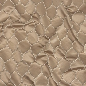 Satin-Faced Drapery Jacquard – Champagne Ogees – British Imported Satin-Faced Drapery Jacquard – Champagne Ogees – British Imported