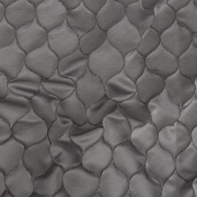 Satin-Faced Drapery Jacquard – Graphite Ogees – British Imported Satin-Faced Drapery Jacquard – Graphite Ogees – British Imported
