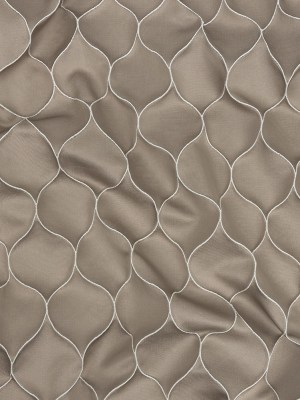Satin-Faced Drapery Jacquard – Taupe Ogees – British Imported Satin-Faced Drapery Jacquard – Taupe Ogees – British Imported