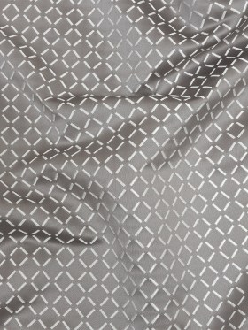 Satin-Faced Jacquard – Graphite Broken Diamonds – British Imported Satin-Faced Jacquard – Graphite Broken Diamonds – British Imported