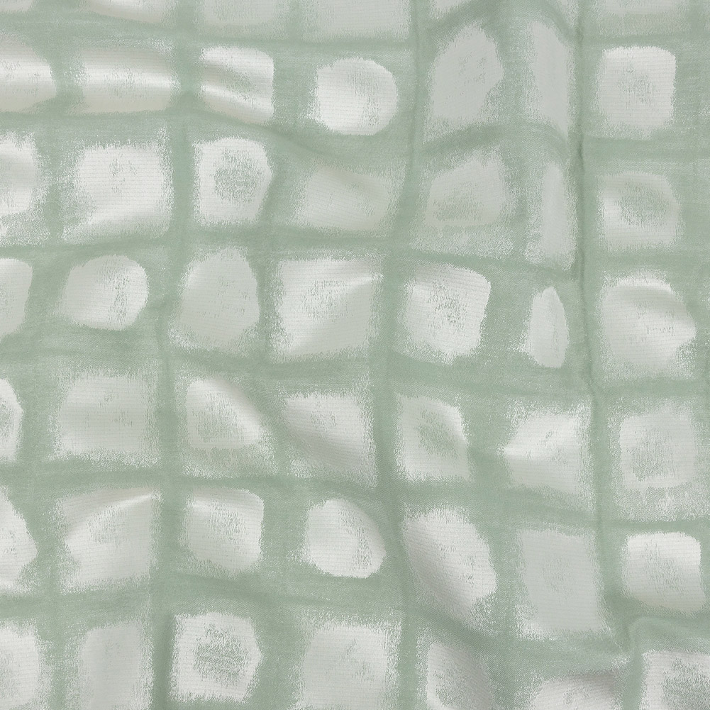 Drapery Jacquard – Sage Painterly Squares – British Imported Drapery Jacquard – Sage Painterly Squares – British Imported