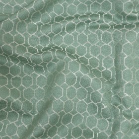 Polyester Jacquard – Sage Honeycombs – British Imported Polyester Jacquard – Sage Honeycombs – British Imported