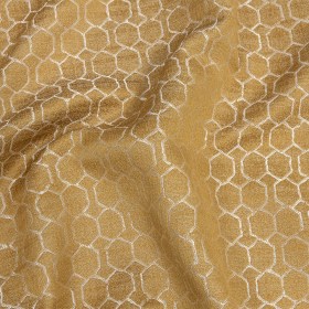Polyester Jacquard – Sunflower Honeycombs – British Imported Polyester Jacquard – Sunflower Honeycombs – British Imported