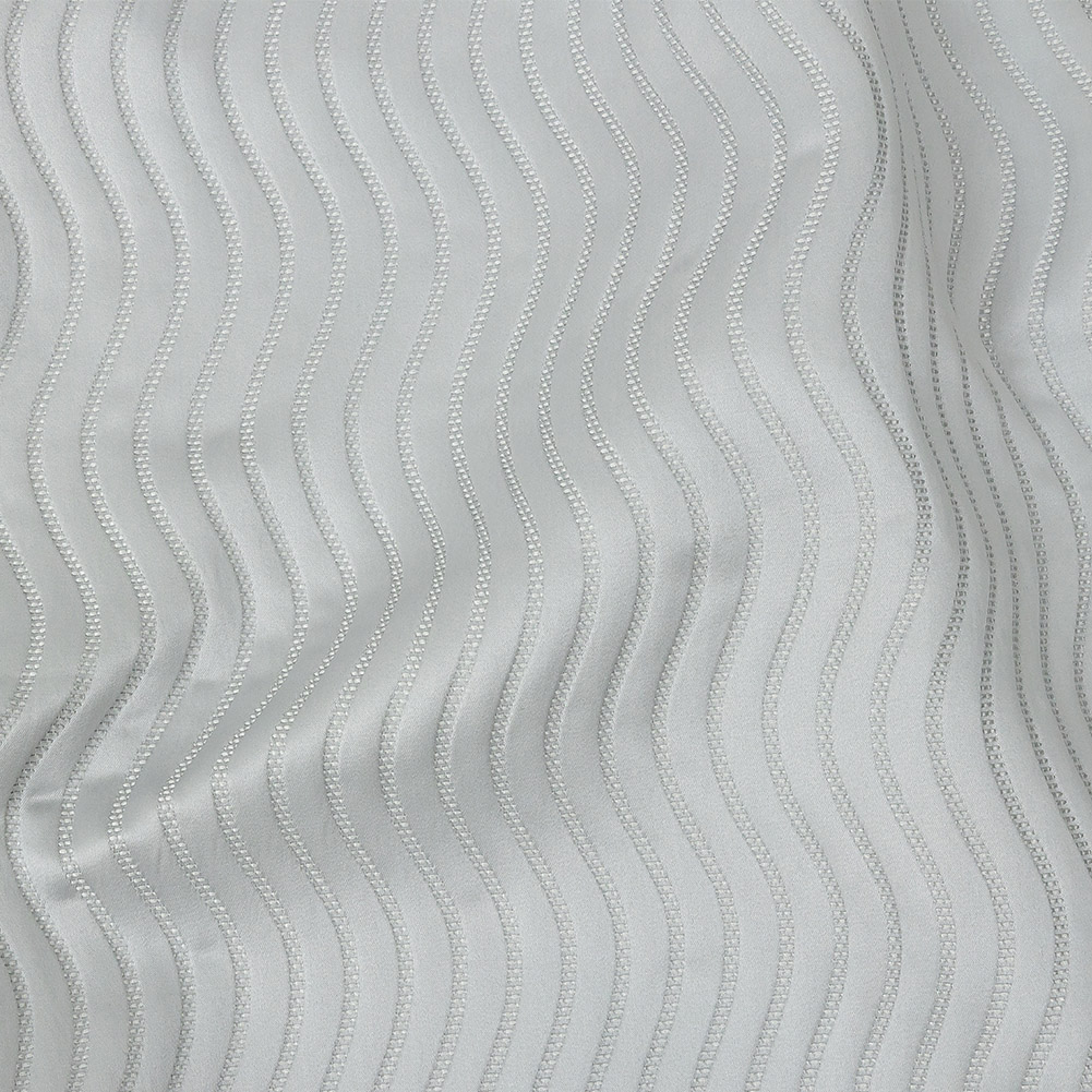 Satin-Faced Jacquard – Ice Wavy Lines – British Imported Satin-Faced Jacquard – Ice Wavy Lines – British Imported