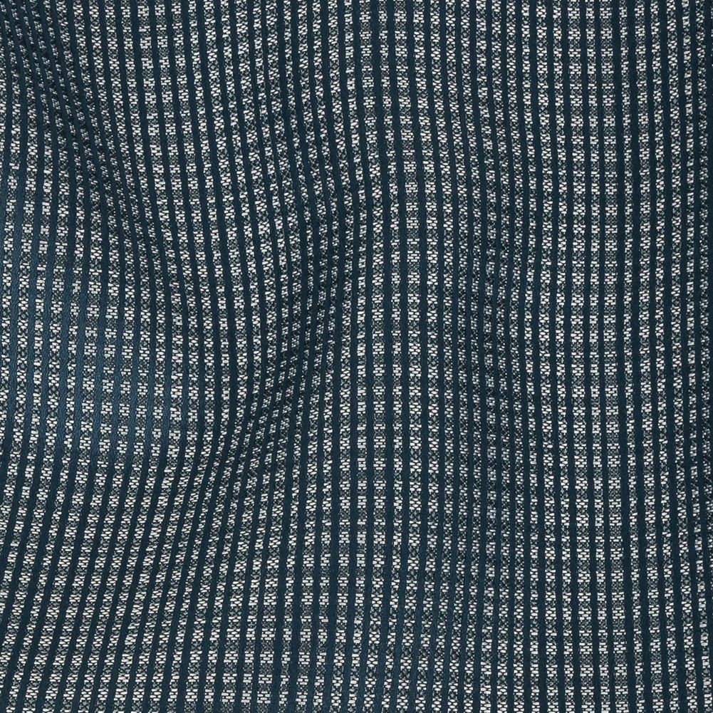 Gridded Polyester Woven – Indigo – British Imported Gridded Polyester Woven – Indigo – British Imported