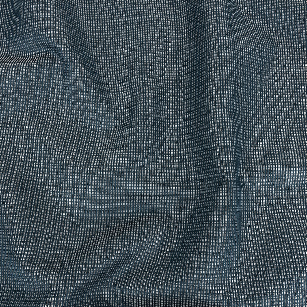 Gridded Polyester Woven – Indigo – British Imported Gridded Polyester Woven – Indigo – British Imported