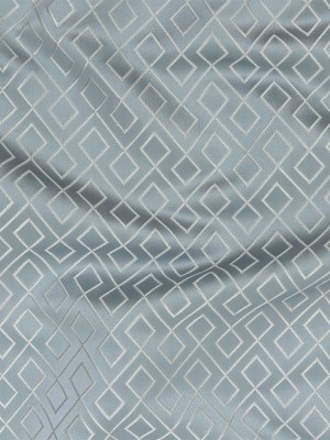 Satin-Faced Jacquard – Ice Diamond Fret – British Imported Satin-Faced Jacquard – Ice Diamond Fret – British Imported
