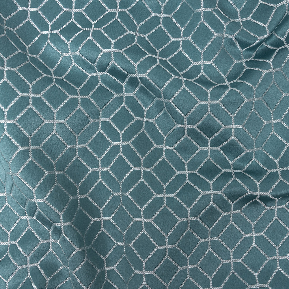 Polyester Jacquard – Sky Tiled Geometric – British Imported Polyester Jacquard – Sky Tiled Geometric – British Imported