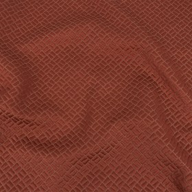 Polyester Jacquard – Coral Geometric Boxes – British Imported Polyester Jacquard – Coral Geometric Boxes – British Imported