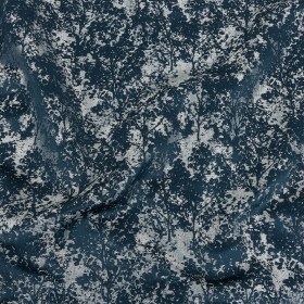 Polyester Jacquard – Indigo Abstract Trees – British Imported Polyester Jacquard – Indigo Abstract Trees – British Imported
