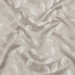 Satin-Faced Jacquard – Taupe Foliage – British Imported Satin-Faced Jacquard – Taupe Foliage – British Imported