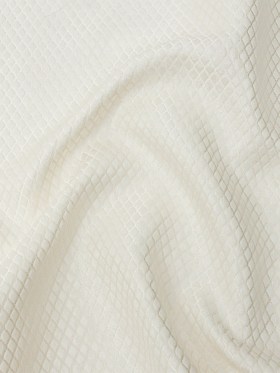 Polyester Jacquard – Ivory Diamonds – British Imported Polyester Jacquard – Ivory Diamonds – British Imported