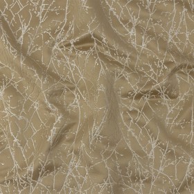 Polyester Jacquard – Gold Wintry Branches – British Imported Polyester Jacquard – Gold Wintry Branches – British Imported