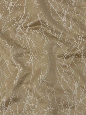 Polyester Jacquard – Gold Wintry Branches – British Imported Polyester Jacquard – Gold Wintry Branches – British Imported
