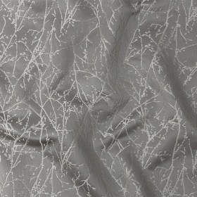 Polyester Jacquard – Graphite Wintry Branches – British Imported Polyester Jacquard – Graphite Wintry Branches – British Imported