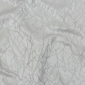 Polyester Jacquard – Platinum Wintry Branches – British Imported Polyester Jacquard – Platinum Wintry Branches – British Imported