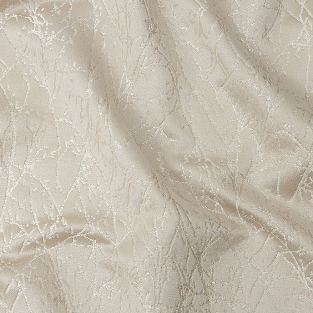 Polyester Jacquard – Taupe Wintry Branches – British Imported Polyester Jacquard – Taupe Wintry Branches – British Imported
