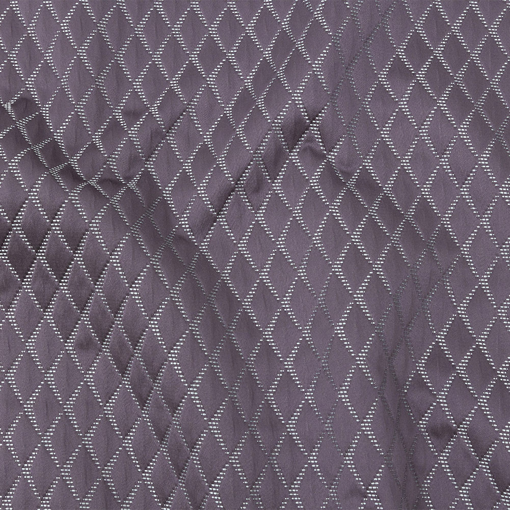 Satin-Faced Jacquard – Amethyst Shadow Diamonds – British Imported Satin-Faced Jacquard – Amethyst Shadow Diamonds – British Imported