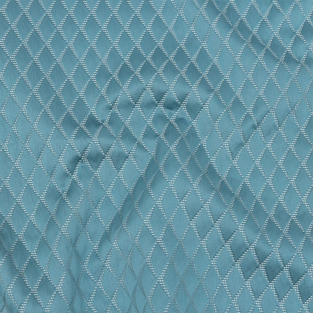 Satin-Faced Jacquard – Sky Shadow Diamonds – British Imported Satin-Faced Jacquard – Sky Shadow Diamonds – British Imported