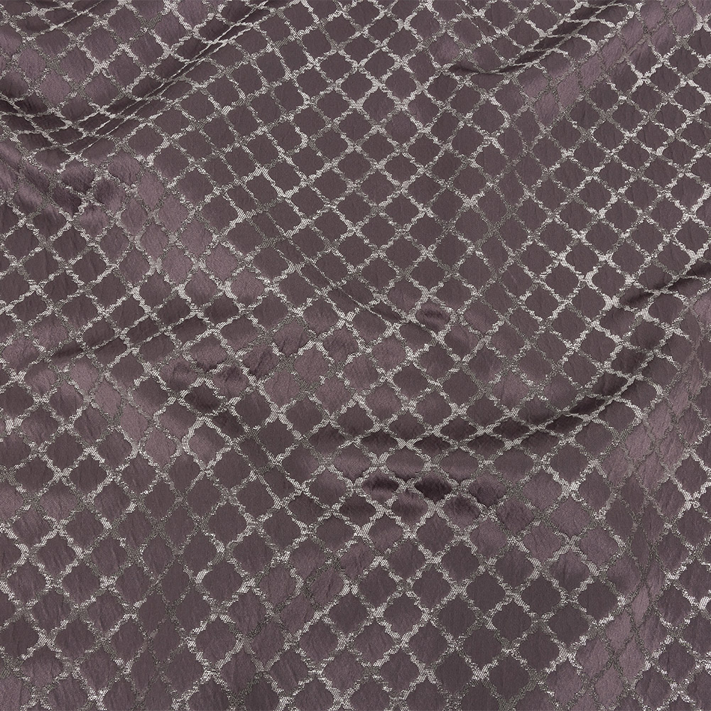 Drapery Jacquard – Amethyst Moroccan Quatrefoil – British Imported Drapery Jacquard – Amethyst Moroccan Quatrefoil – British Imported