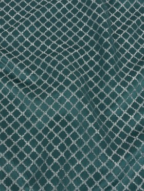 Drapery Jacquard – Emerald Moroccan Quatrefoil – British Imported Drapery Jacquard – Emerald Moroccan Quatrefoil – British Imported