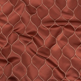 Satin-Faced Drapery Jacquard – Coral Ogees – British Imported Satin-Faced Drapery Jacquard – Coral Ogees – British Imported