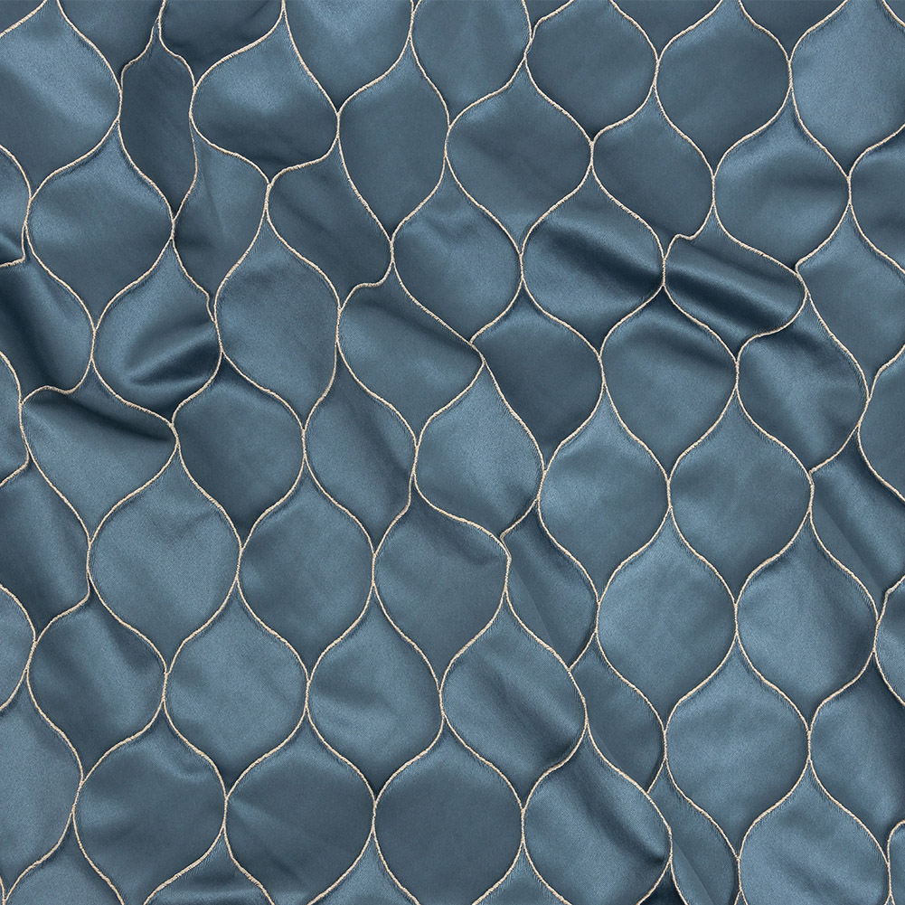 Satin-Faced Drapery Jacquard – Danube Ogees – British Imported Satin-Faced Drapery Jacquard – Danube Ogees – British Imported