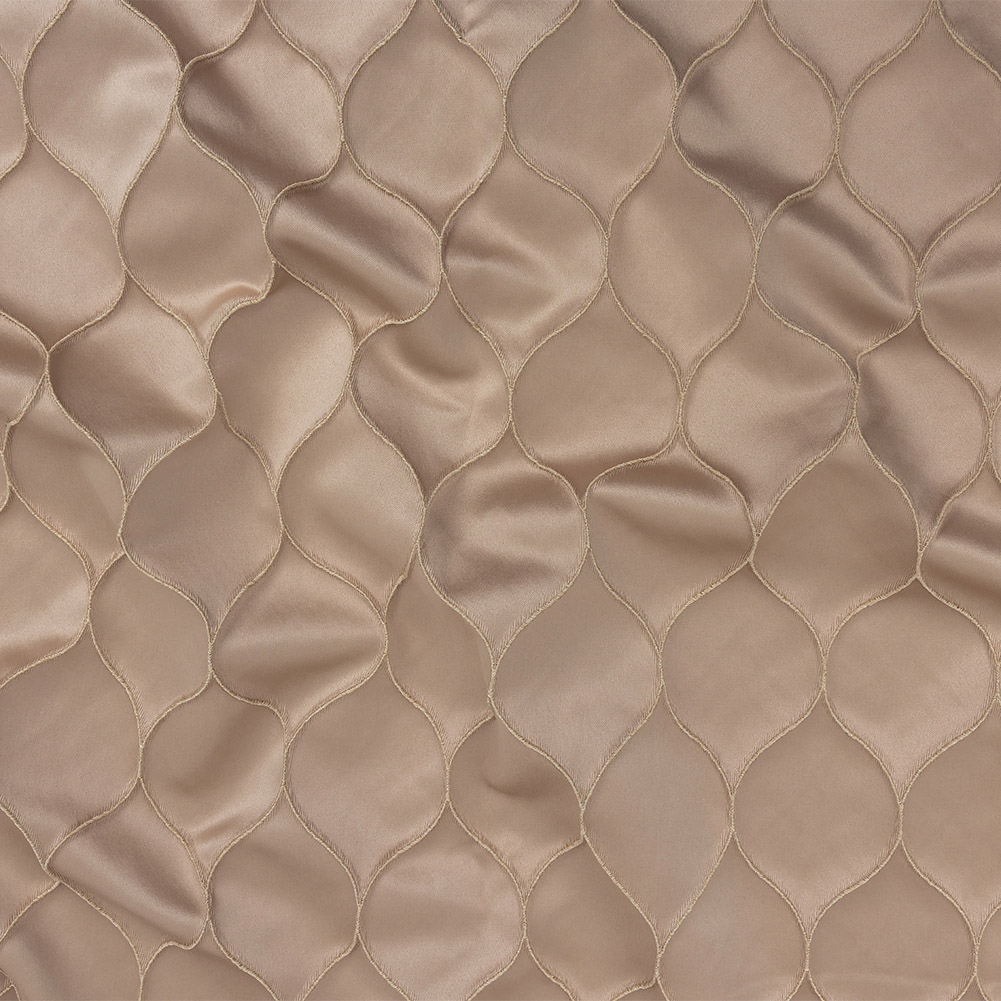 Satin-Faced Drapery Jacquard – Shell Ogees – British Imported Satin-Faced Drapery Jacquard – Shell Ogees – British Imported