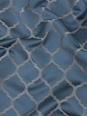 Satin-Faced Jacquard – Danube Moroccan Quatrefoil – British Imported Satin-Faced Jacquard – Danube Moroccan Quatrefoil – British Imported