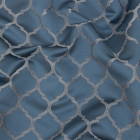 Satin-Faced Jacquard – Danube Moroccan Quatrefoil – British Imported Satin-Faced Jacquard – Danube Moroccan Quatrefoil – British Imported