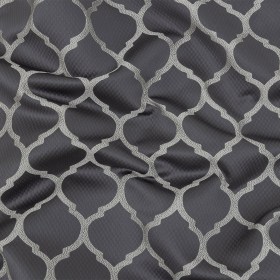 Satin-Faced Jacquard – Iris Moroccan Quatrefoil – British Imported Satin-Faced Jacquard – Iris Moroccan Quatrefoil – British Imported