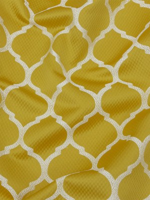 Satin-Faced Jacquard – Sunflower Moroccan Quatrefoil – British Imported Satin-Faced Jacquard – Sunflower Moroccan Quatrefoil – British Imported