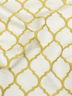 Satin-Faced Jacquard – Zest Moroccan Quatrefoil – British Imported Satin-Faced Jacquard – Zest Moroccan Quatrefoil – British Imported